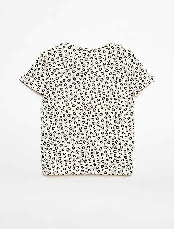 Bedrukt T-shirt met korte mouwen