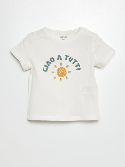 T-shirt met korte mouwen met print - Kiabi