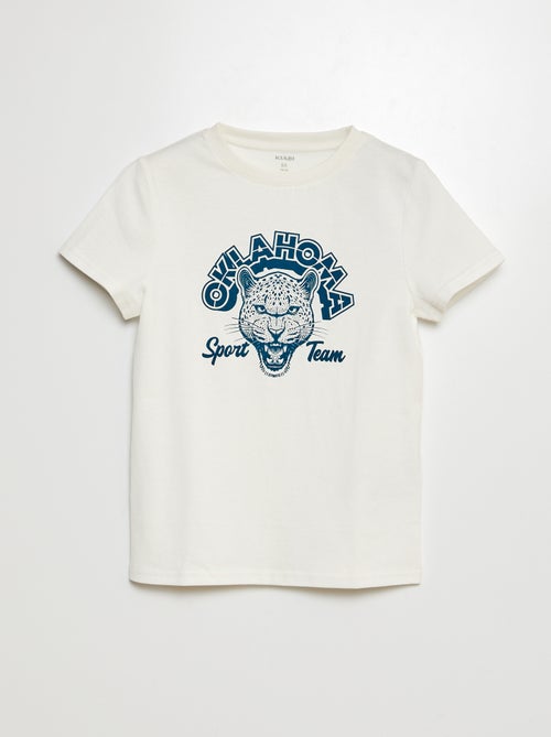 T-shirt met korte mouwen met print - Kiabi