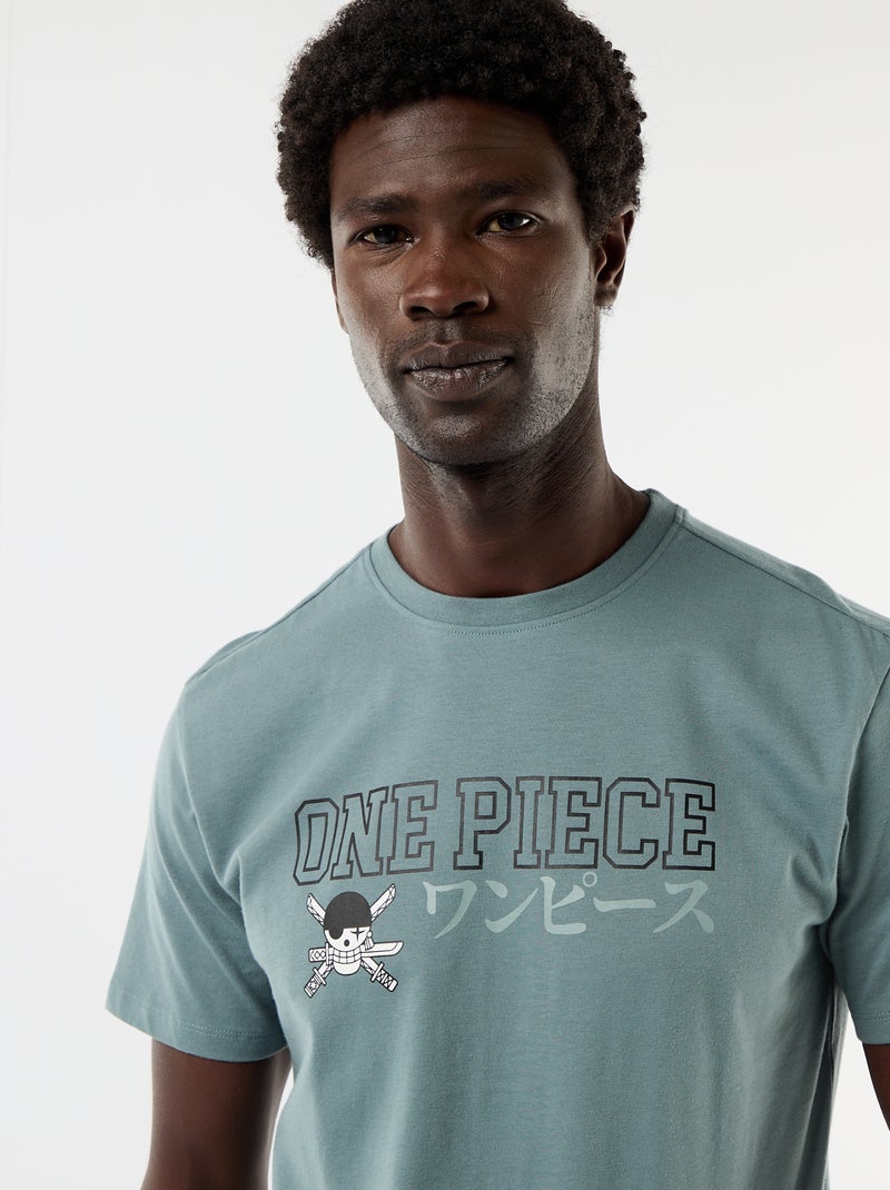 T-shirt met korte mouwen 'One Piece' Blauw - Kiabi