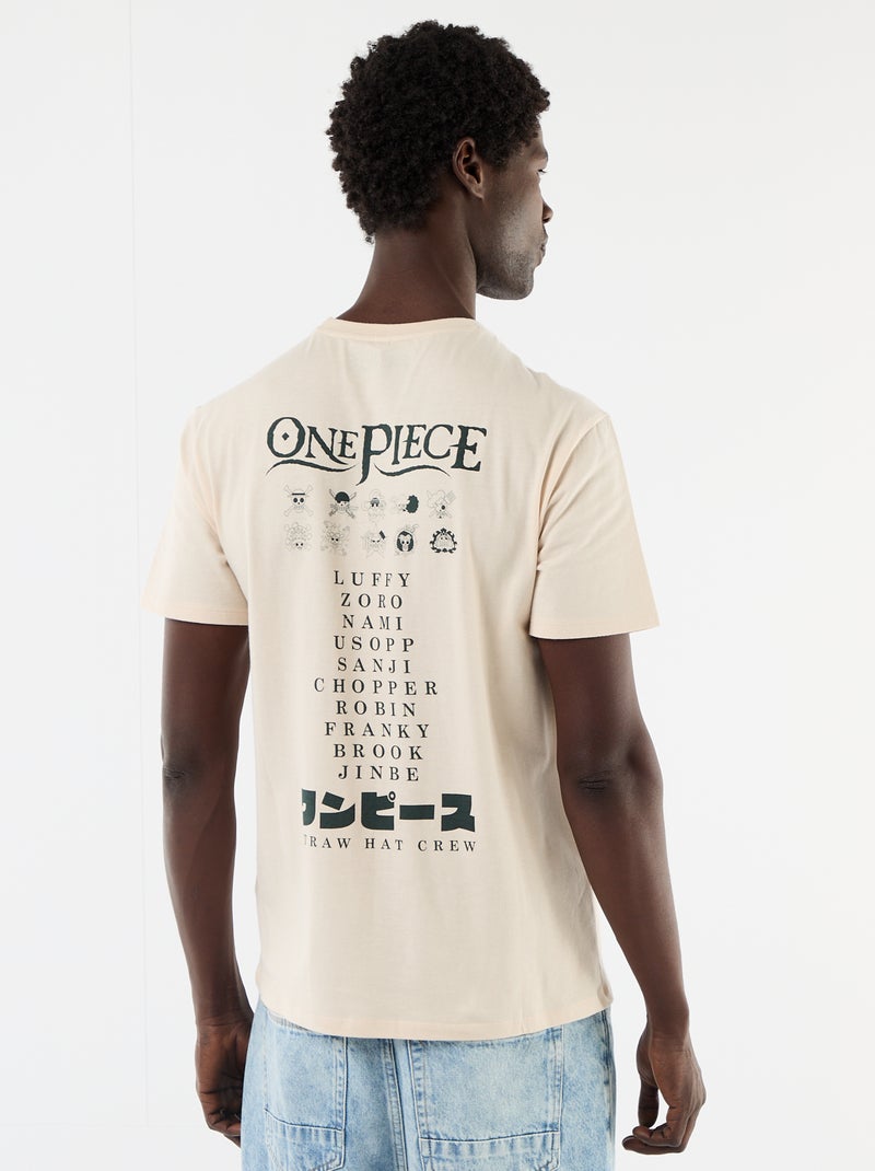 T-shirt met korte mouwen 'One Piece' Grijs - Kiabi