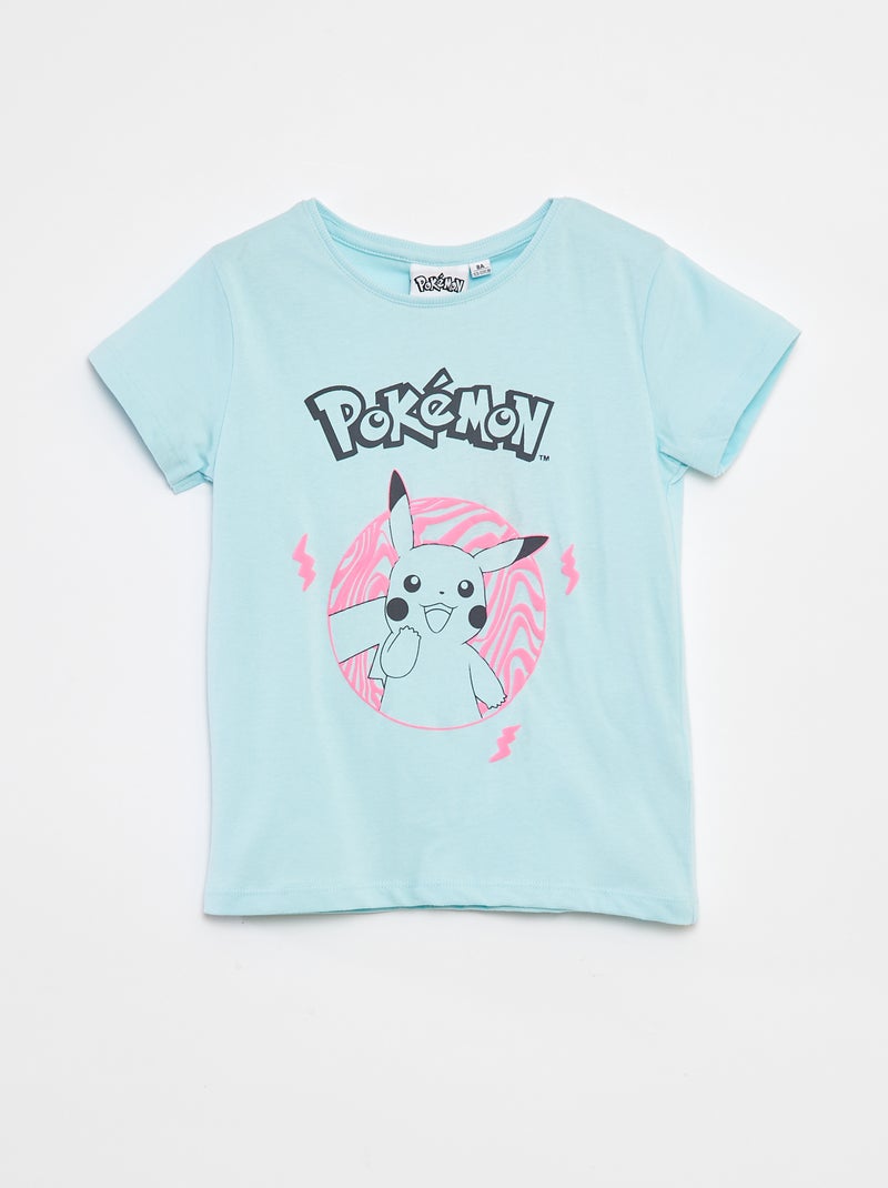 T-shirt met korte mouwen 'Pokémon' 'Pikachu' BLAUW - Kiabi