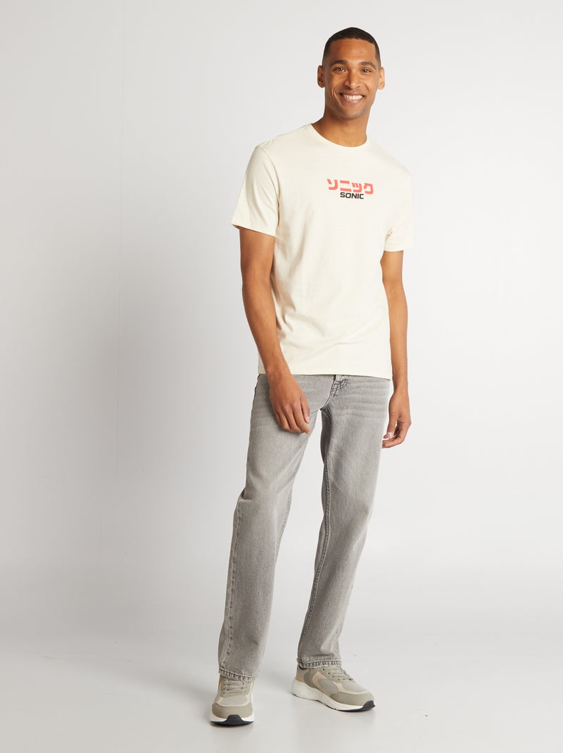 T-shirt met korte mouwen 'Sonic' BIEGE - Kiabi