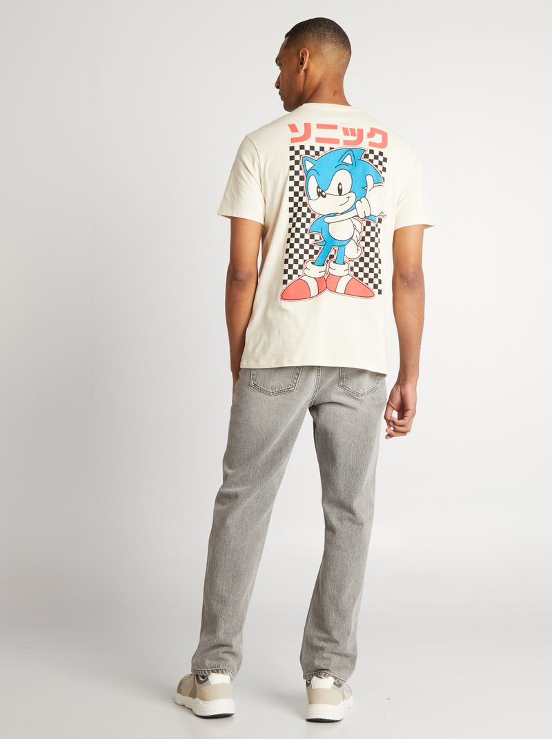 T-shirt met korte mouwen 'Sonic' BIEGE - Kiabi