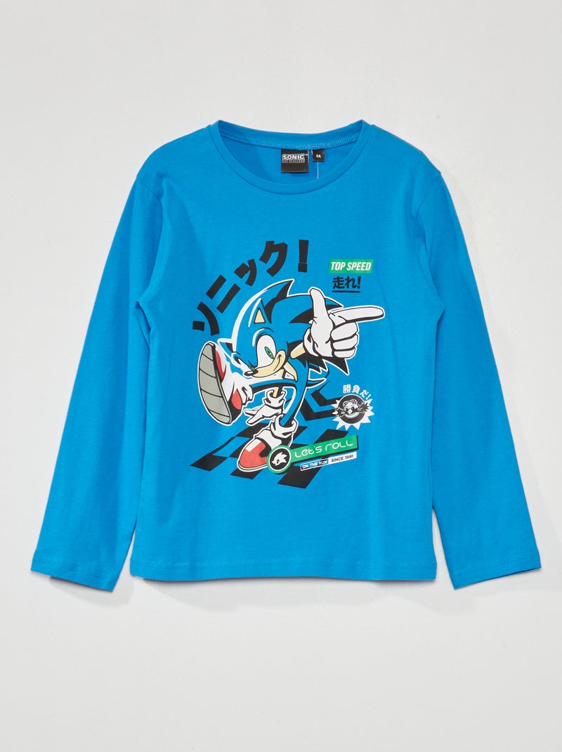 T-shirt met korte mouwen 'Sonic' BLAUW - Kiabi