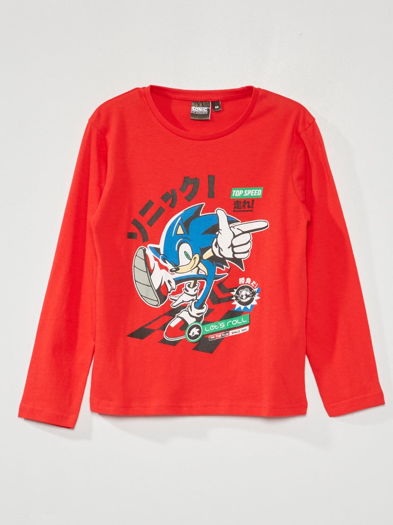 T-shirt met korte mouwen 'Sonic' ROOD - Kiabi
