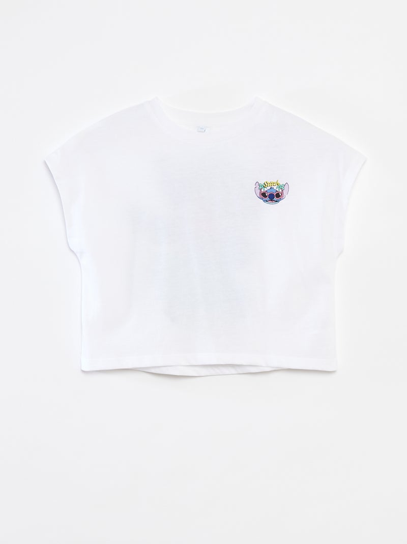 T-shirt met korte mouwen 'Stitch' Wit - Kiabi