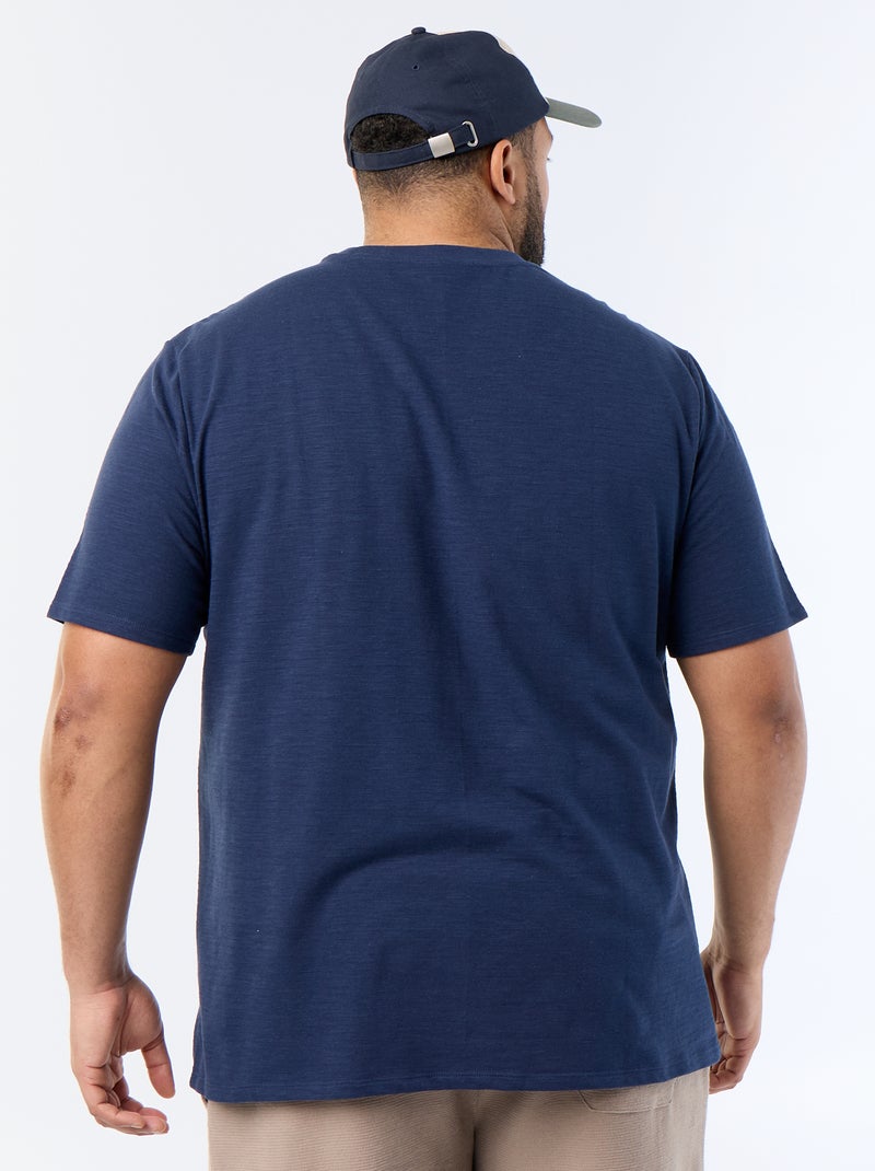 T-shirt met korte mouwen van jerseytricot met fantasiepatroon Zwart - Kiabi