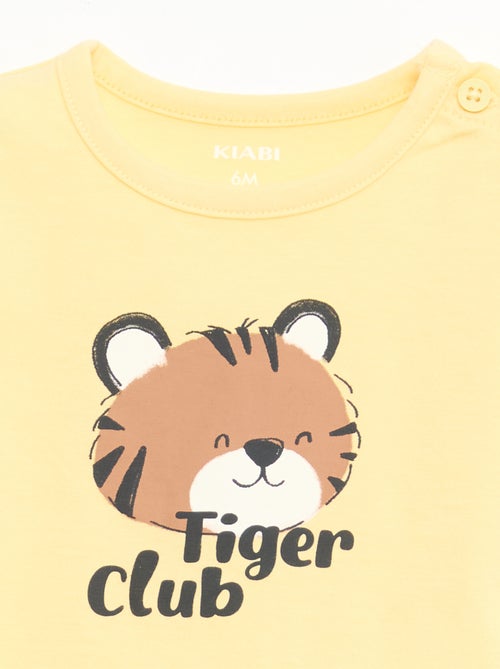 T-shirt met korte mouwen van katoenen jerseytricot - Kiabi