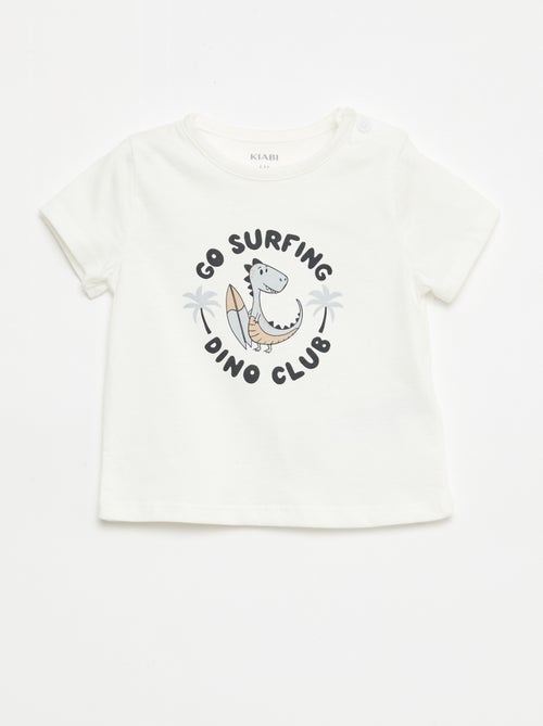 T-shirt met korte mouwen van katoenen jerseytricot - Kiabi