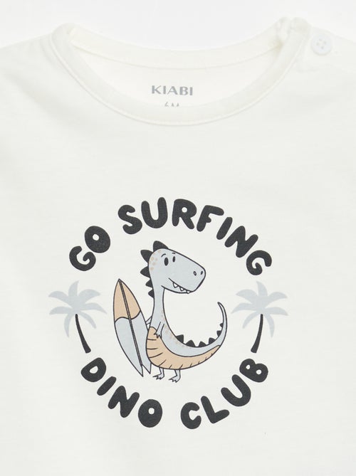 T-shirt met korte mouwen van katoenen jerseytricot - Kiabi