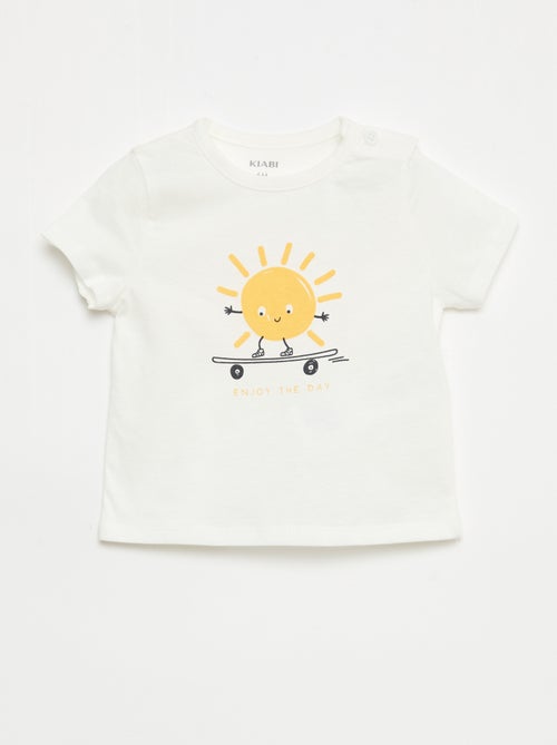 T-shirt met korte mouwen van katoenen jerseytricot - Kiabi