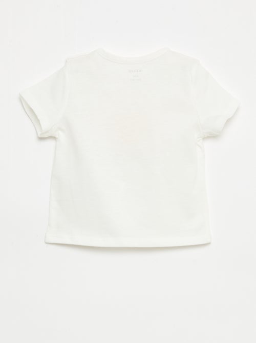 T-shirt met korte mouwen van katoenen jerseytricot - Kiabi