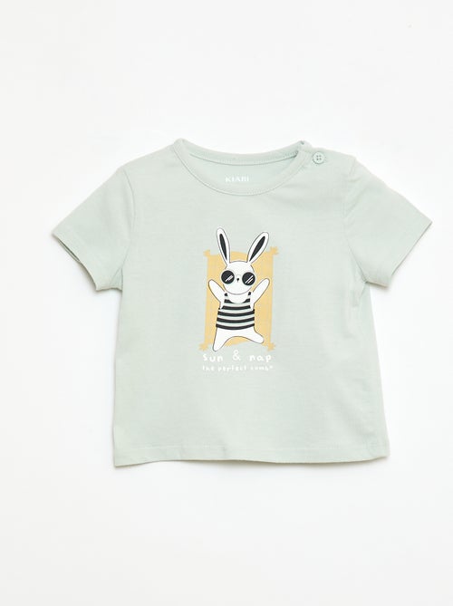 T-shirt met korte mouwen van katoenjersey - Kiabi