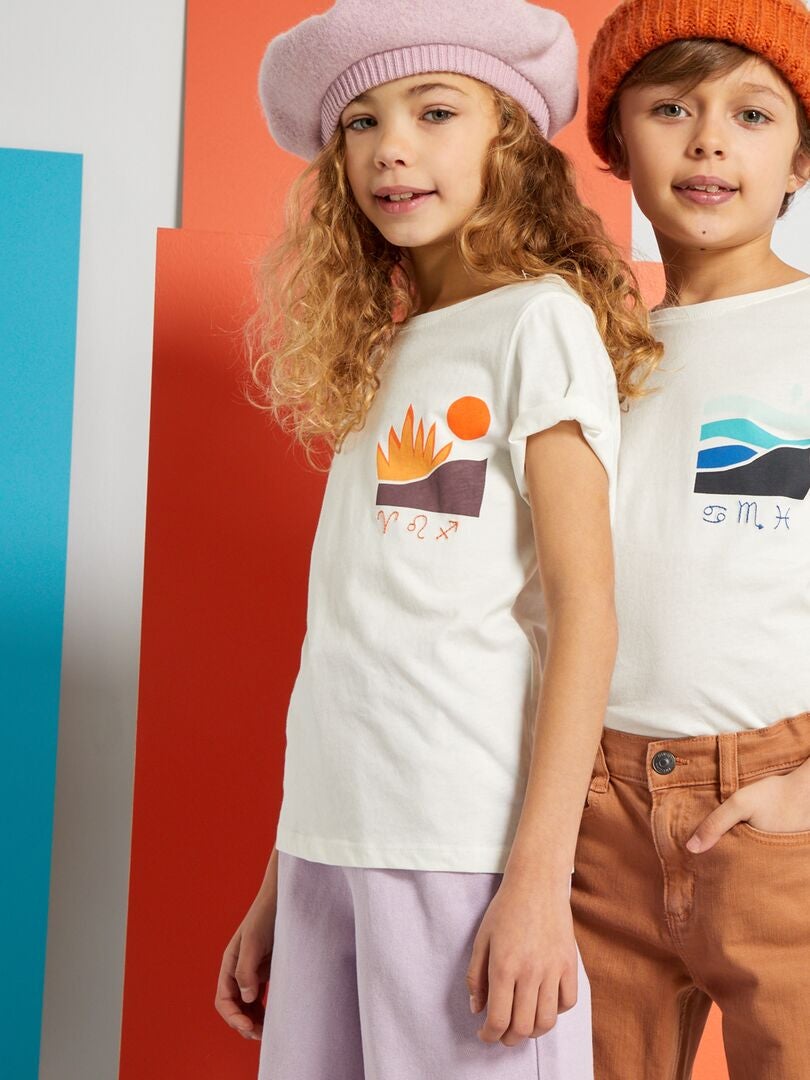 abces Panorama Van T-shirt met korte mouwen 'vuur' - WIT - Kiabi - 3.20€