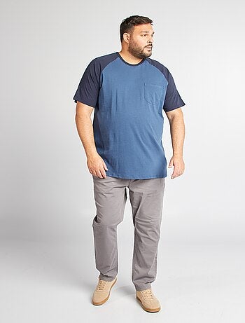 T-shirt met korte raglanmouwen en borstzakje