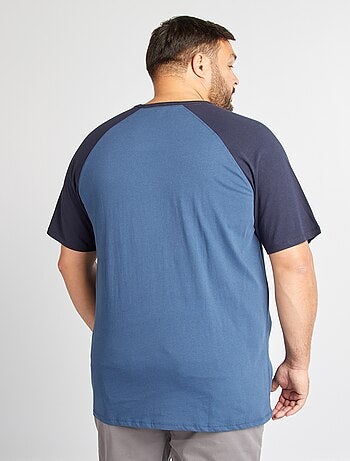 T-shirt met korte raglanmouwen en borstzakje