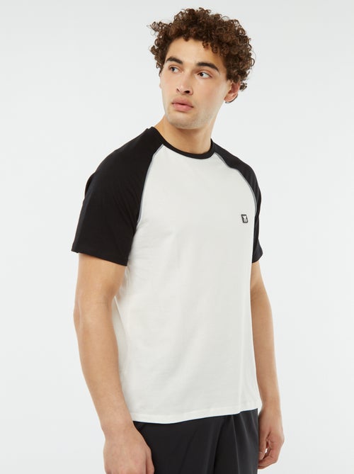 T-shirt met korte raglanmouwen - Kiabi