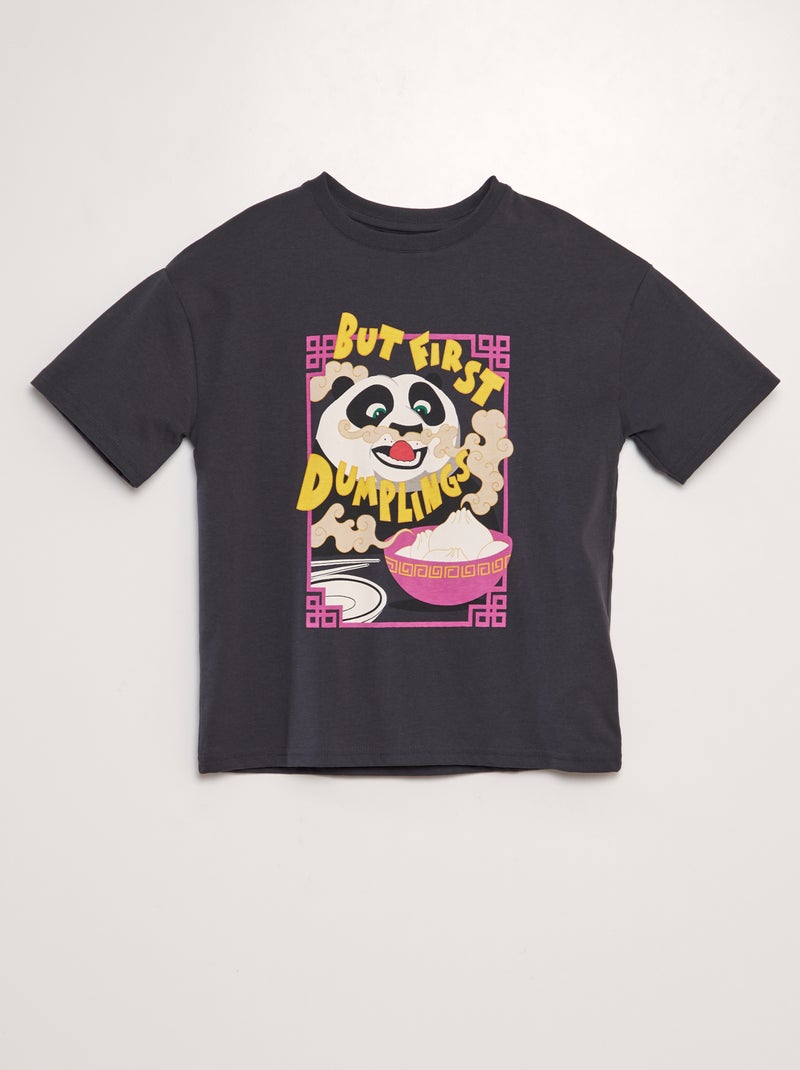 T-shirt met Kung-fu Panda-print GRIJS - Kiabi