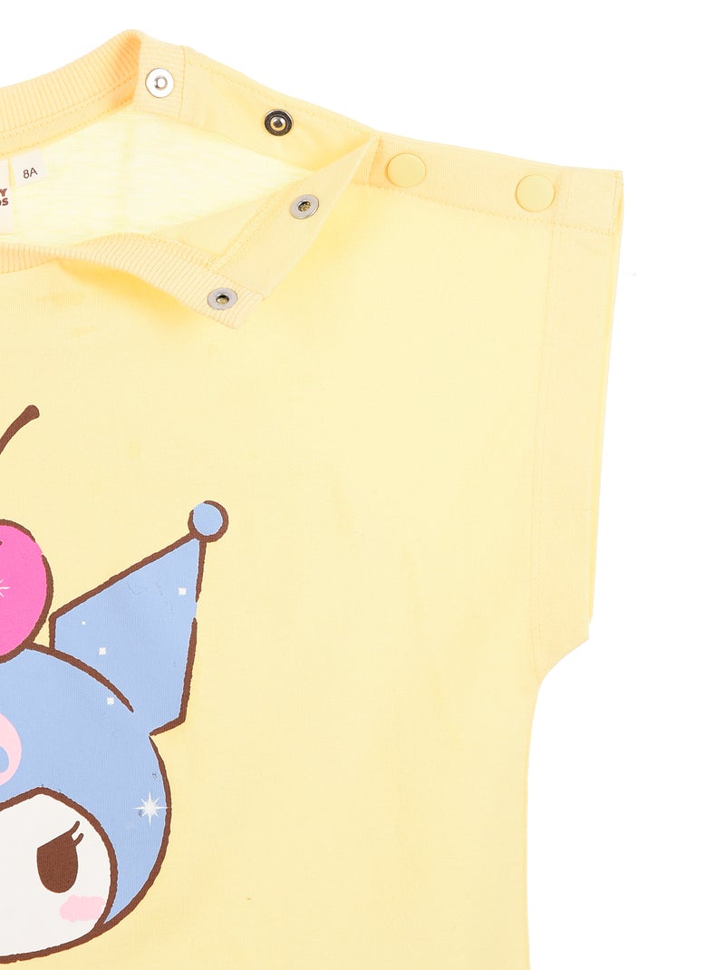 T-shirt met 'Kuromi'-print - Makkelijk aan te trekken Geel - Kiabi