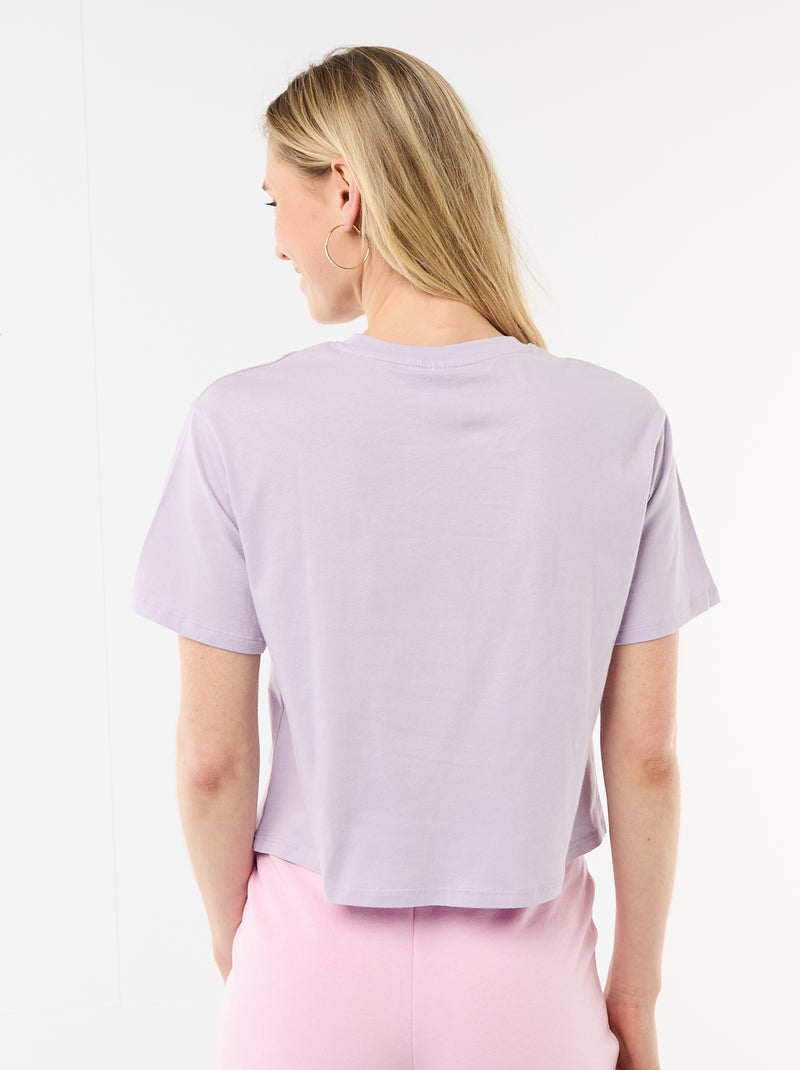 T-shirt met 'Kuromi'-print en korte mouwen Rose - Kiabi