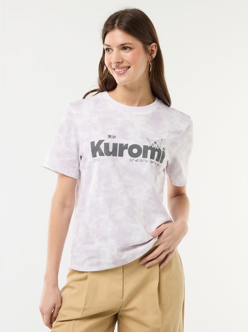 T-shirt met 'Kuromi'-print en korte mouwen - Kiabi