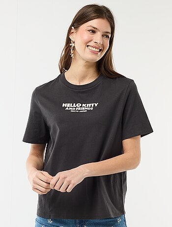 T-shirt met 'Kuromi'-print en korte mouwen