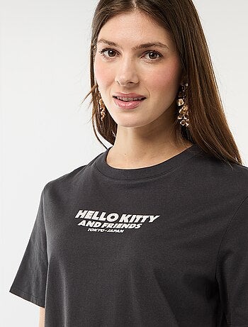 T-shirt met 'Kuromi'-print en korte mouwen
