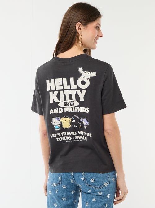 T-shirt met 'Kuromi'-print en korte mouwen - Kiabi