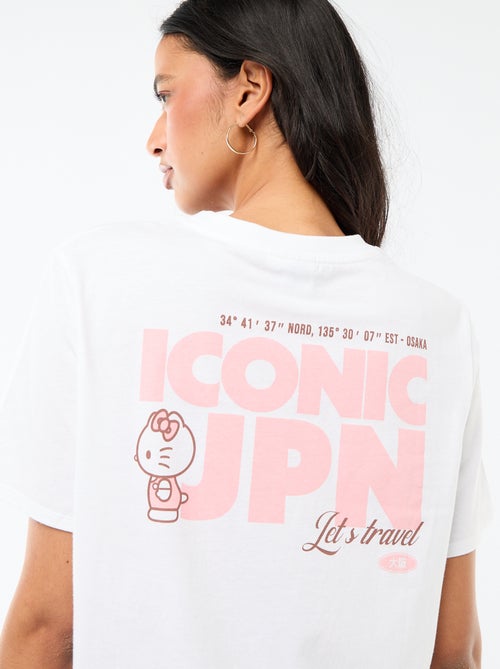 T-shirt met 'Kuromi' print, voor- en achterkant bedrukt - Kiabi