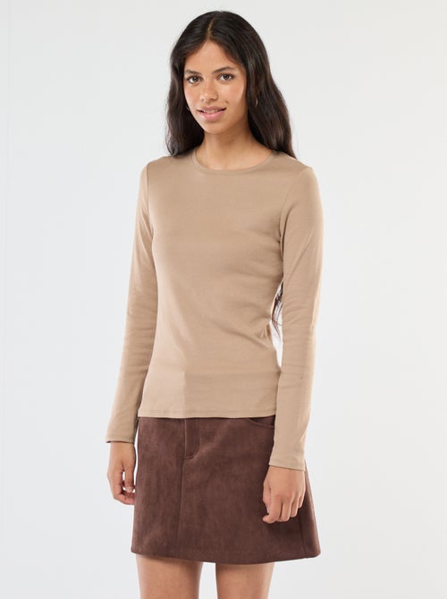 T-shirt met lange mouw - Kiabi