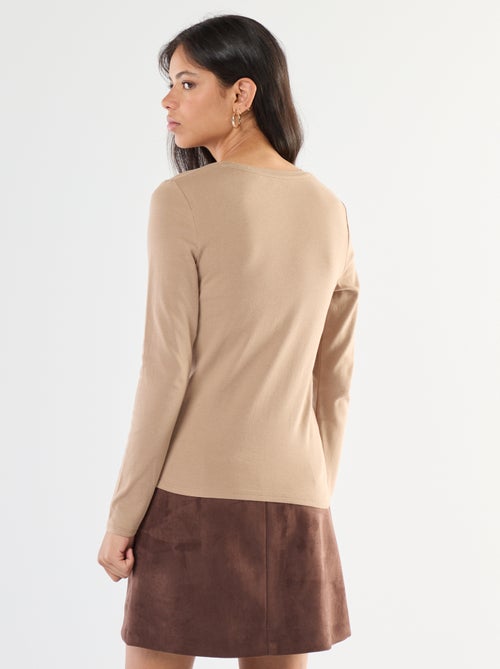 T-shirt met lange mouw - Kiabi