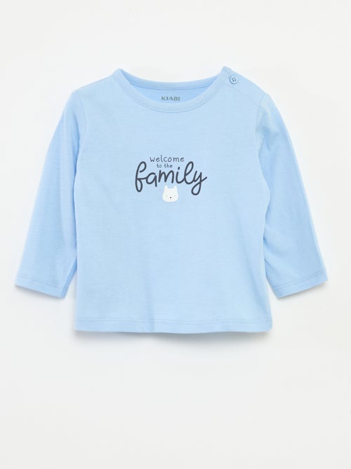 T-shirt met lange mouw en applicatie - Kiabi