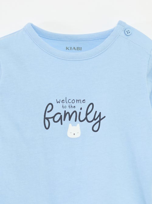 T-shirt met lange mouw en applicatie - Kiabi