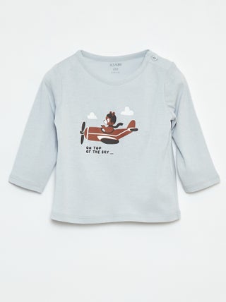 T-shirt met lange mouw en applicatie