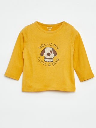 T-shirt met lange mouw en applicatie
