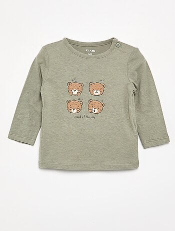 T-shirt met lange mouw en applicatie