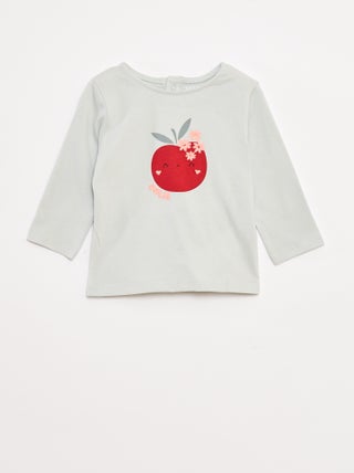 T-shirt met lange mouw en applicatie