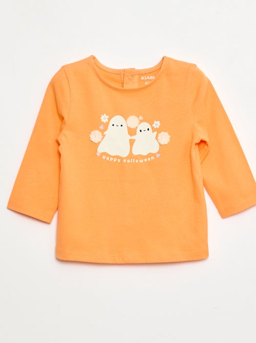 T-shirt met lange mouw en applicatie - Kiabi