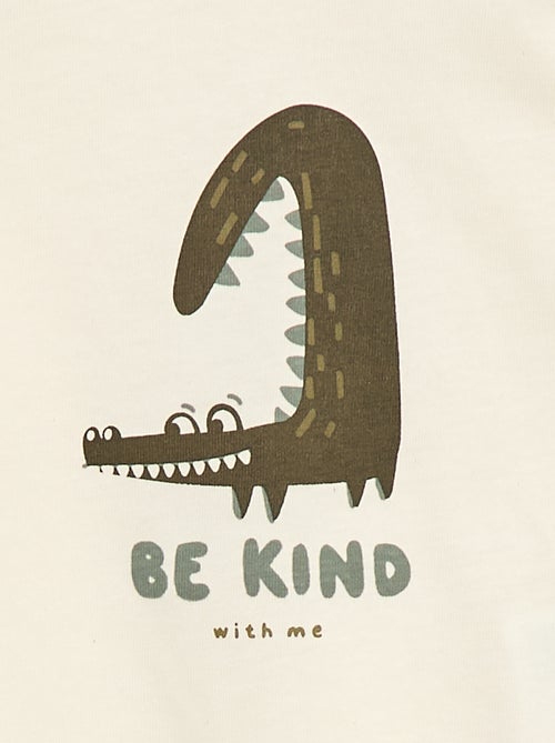 T-shirt met lange mouw en applicatie - Kiabi