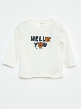 T-shirt met lange mouw en applicatie