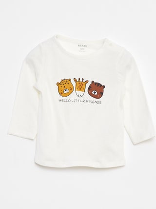 T-shirt met lange mouw en applicatie