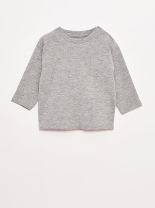 T-shirt met lange mouw en borstzakje