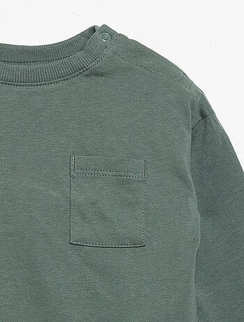 T-shirt met lange mouw en borstzakje