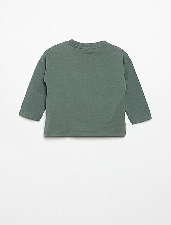T-shirt met lange mouw en borstzakje