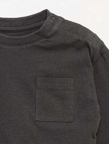 T-shirt met lange mouw en borstzakje