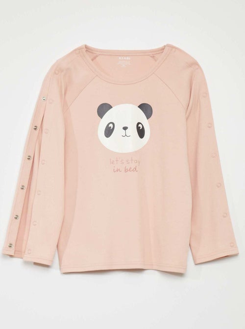 T-shirt met lange mouw en drukknoopjes - So Easy - Kiabi