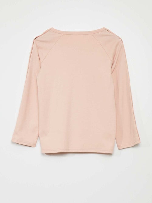 T-shirt met lange mouw en drukknoopjes - So Easy - Kiabi