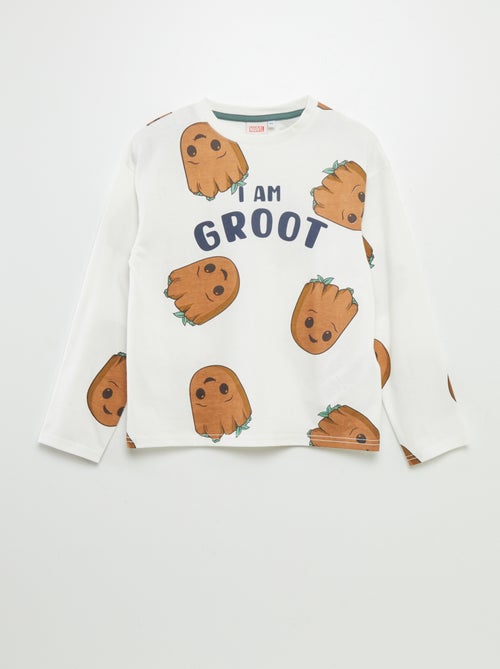 T-shirt met lange mouw en 'Groot'-print - Kiabi