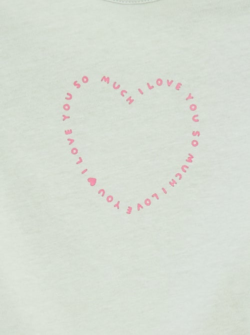 T-shirt met lange mouw en print - Kiabi